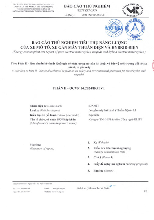 Báo cáo tiêu thụ năng lượng M1