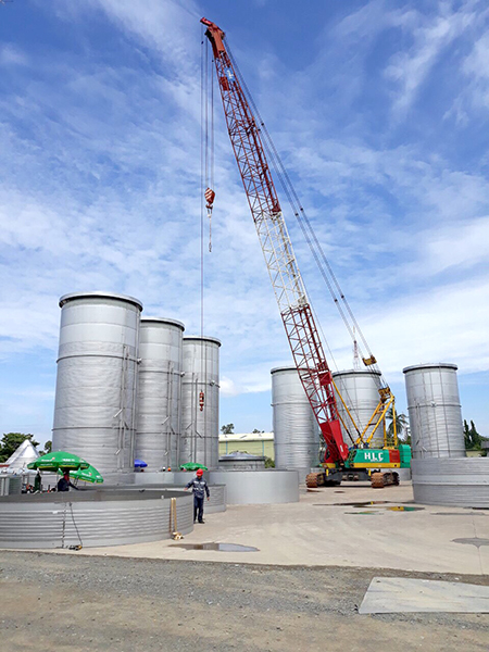 Vận chuyển, thi công lắp đặt bồn bể công nghiệp