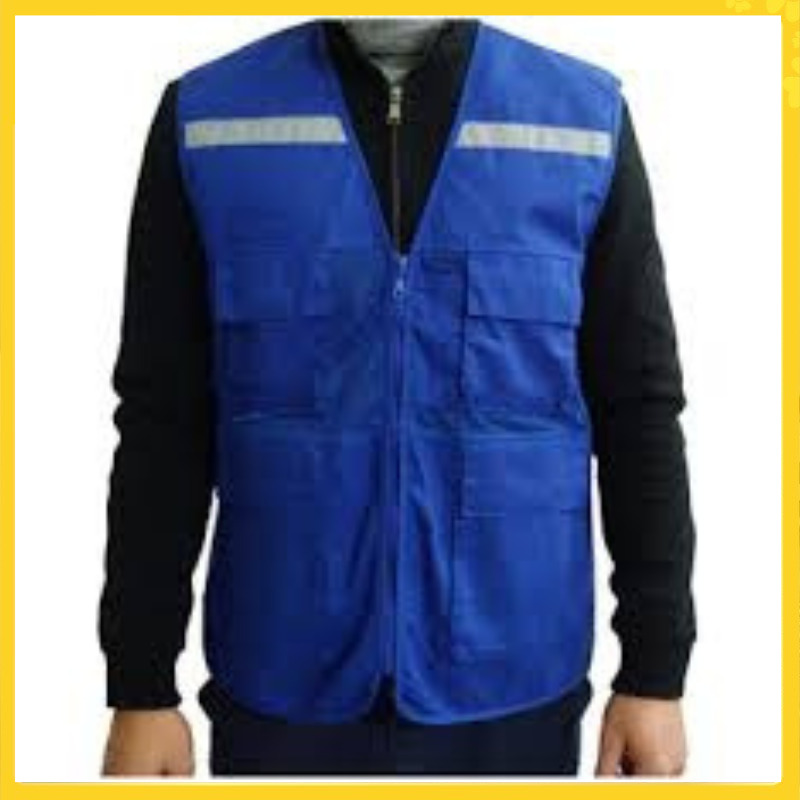 Áo gile xanh dương