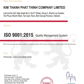 Chứng nhận ISO 9001:2015