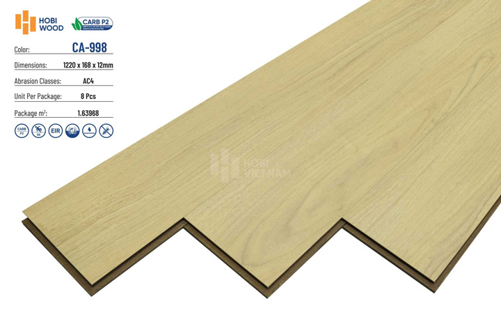 Sàn gỗ Hobi Carb 12mm CA998