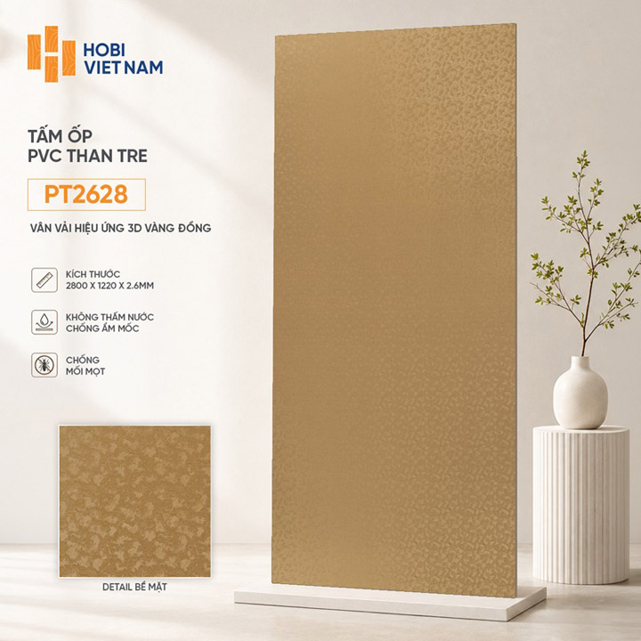 Tấm ốp PVC than tre Hobi PT2628