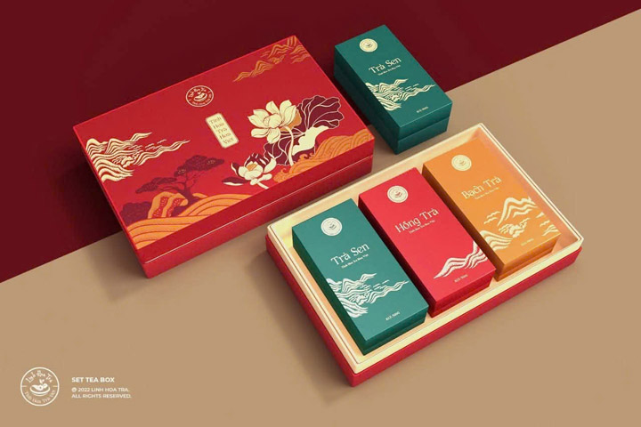 Hộp trà biếu tặng - Linh Hoa Trà  - Công Ty TNHH Tư Vấn Dịch Vụ Và Thương Mại Văn Lê