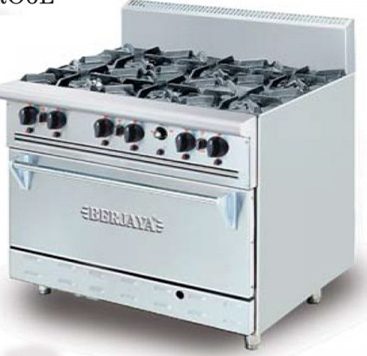 Bếp Âu 6 họng có lò nướng Berjaya