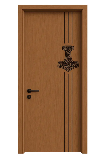 Cửa nhôm tổ ong vân gỗ trắc đỏ - Công Ty TNHH Vật Liệu Xây Dựng Te Shi Long