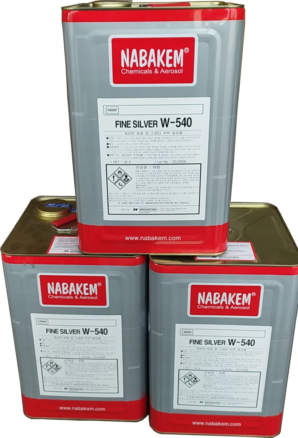 Sơn xịt bảo vệ đường hàn Nabakem Fine Silver W-540 Nabakem thùng 18L