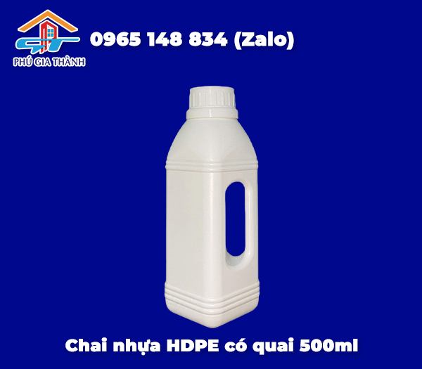 Chai nhựa HDPE có quai 500nl