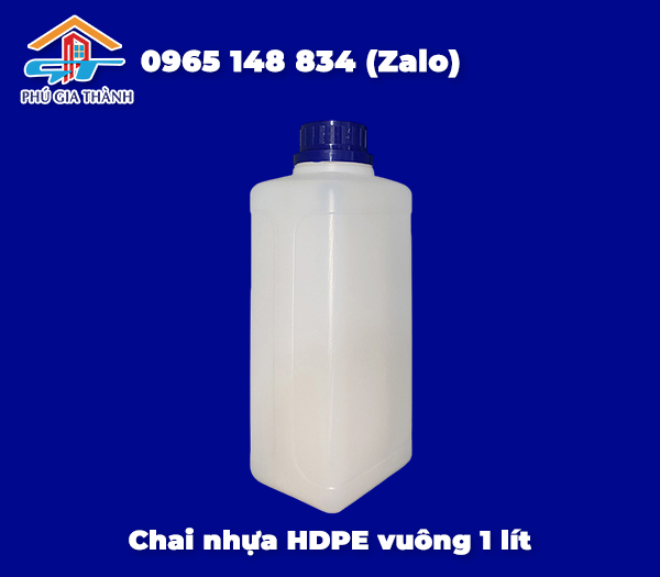 Chai nhựa HDPE vuông 1L