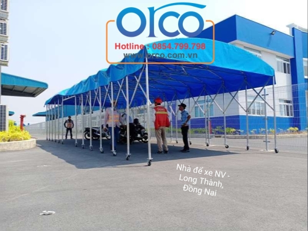 Mái che xe nhân viên