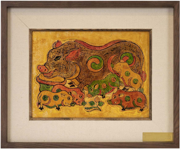 Tranh lợn đàn - Tranh Sơn Dầu La Toa - Công Ty Cổ Phần La Toa