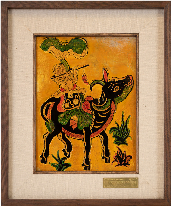 Tranh chăn trâu thổi sáo - Tranh Sơn Dầu La Toa - Công Ty Cổ Phần La Toa