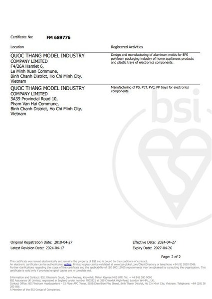 Chứng nhận ISO 9001:2015