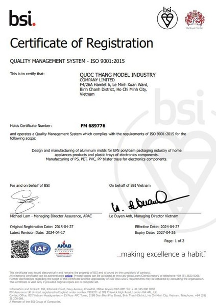 Chứng nhận ISO 9001:2015
