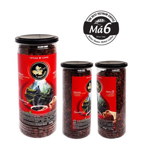 Cà phê T-Dragon thượng hạng Arabica nguyên hạt hộp 360gr