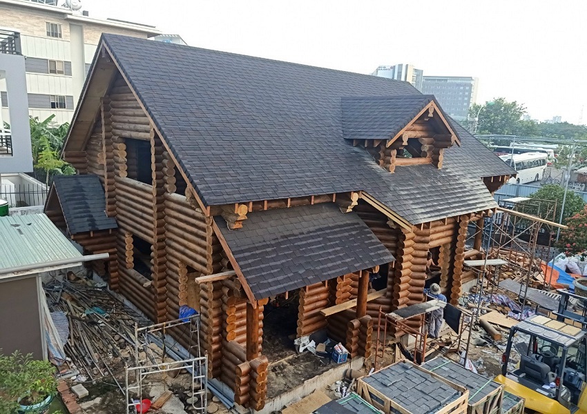 Hình ảnh thi công Nhà Gỗ Vina - Nhà Gỗ Vina - Công Ty Cổ Phần XNK Al Metal