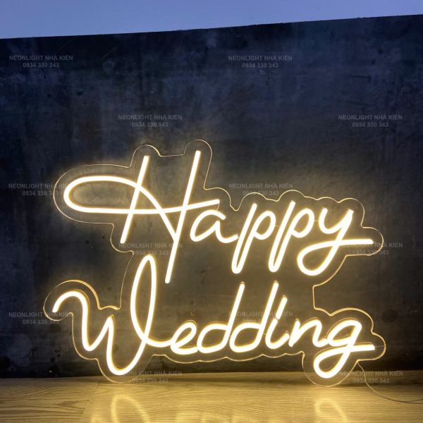 Đèn Led Neon cao cấp - Happy -Wedding