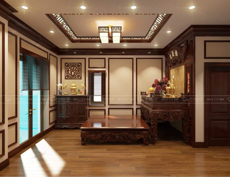 Thiết kế thi công nội thất phòng thờ