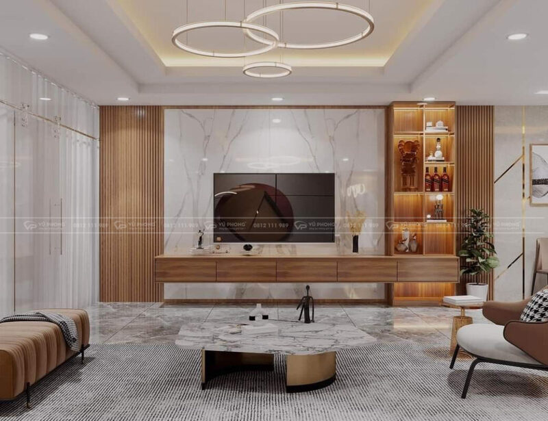 Thiết kế thi công nội thất phòng khách