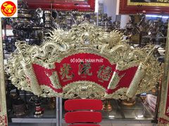 Cuộn thư câu đối bằng đồng