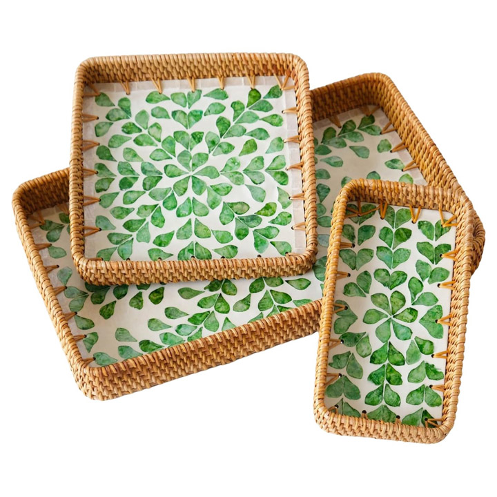 Set khay có hoạ tiết