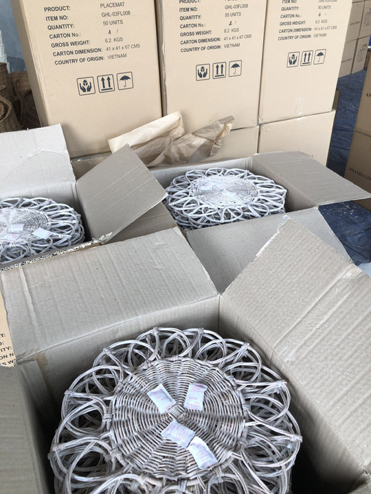 Hình ảnh xưởng sản xuất sản phẩm từ mây tre