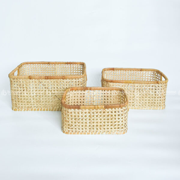 Bộ 3 giỏ đựng đồ bằng mây - Đồ Mây Tre Mỹ Nghệ B-Home - Công Ty Cổ Phần Xuất Nhập Khẩu B-Home