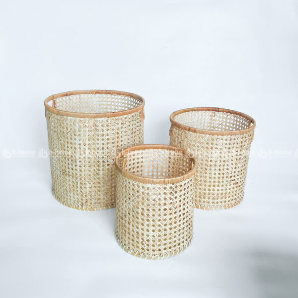 Bộ 3 giỏ mây miệng tròn - Đồ Mây Tre Mỹ Nghệ B-Home - Công Ty Cổ Phần Xuất Nhập Khẩu B-Home