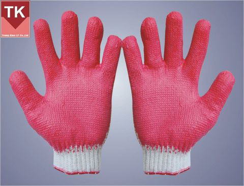 Găng tay phủ sơn đỏ