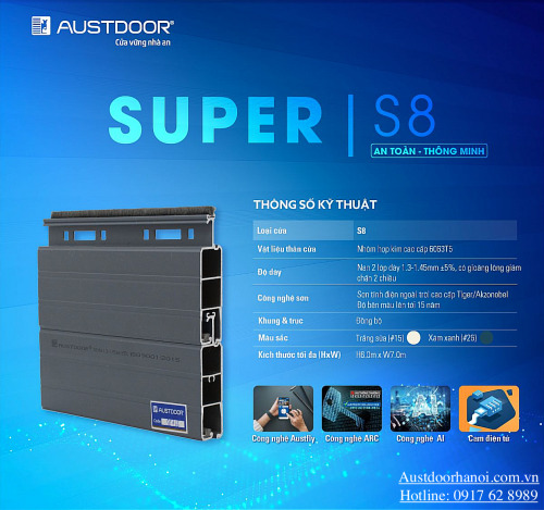 Cửa cuốn khe thoáng Austdoor S8