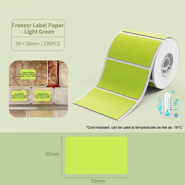 Tem 50x30mm xanh lá