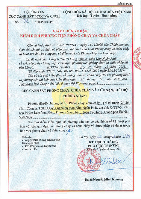 Chứng nhận kiểm định