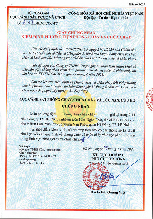Chứng nhận kiểm định
