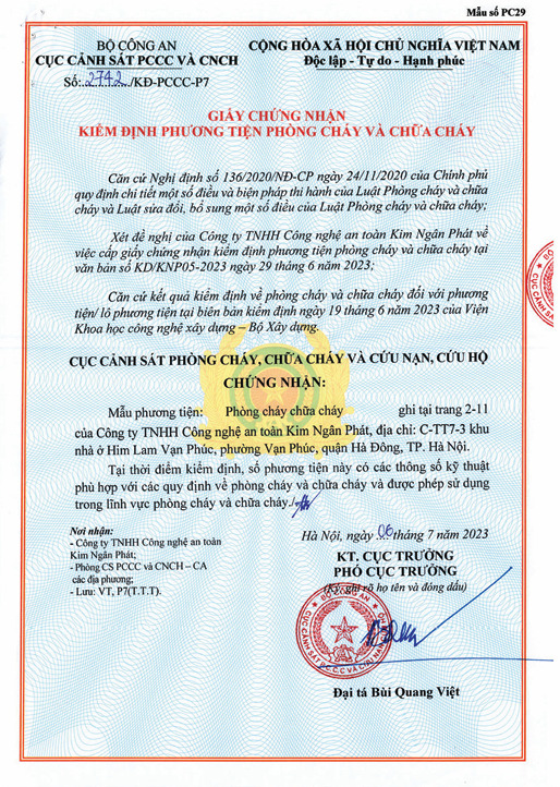 Chứng nhận kiểm định