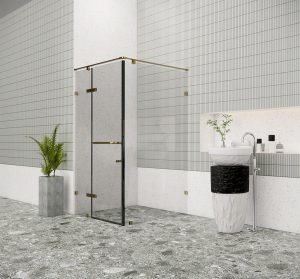 Phòng tắm kính đứng New Classic FLN G3 MIRROR GOLD