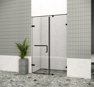 Phòng tắm kính đứng New Classic FLN P2 MATTE BLACK