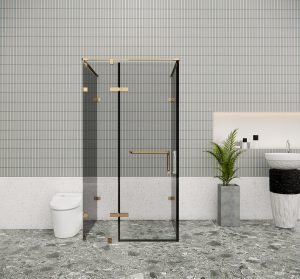 Phòng tắm kính đứng New Classic FLN U4 MIRROR GOLD