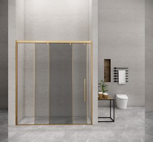 Phòng tắm kính đứng Slim FLS P3 MIRROR GOLD