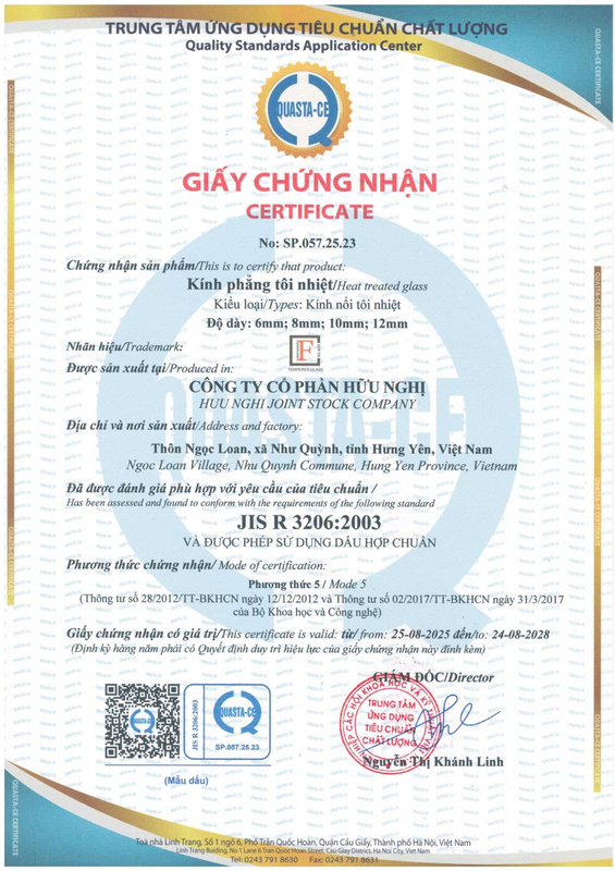 Chứng nhận JIS-R 3206:2003