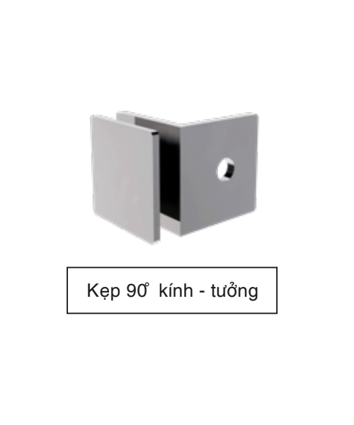 Kẹp 90 kính - tường