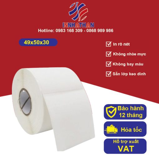 In tem decal nhiệt 49x50mmx30m