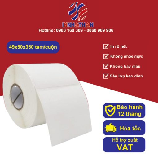 In tem decal nhiệt 49x50mmx25m