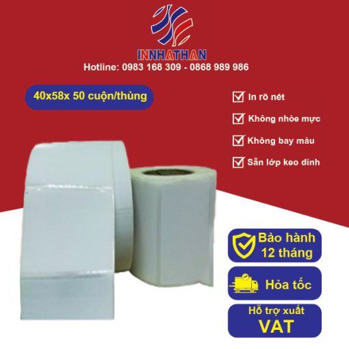 In tem decal nhiệt 40x58mmx30m