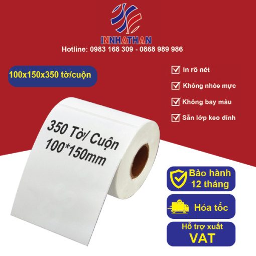 In tem nhiệt 100x150mm