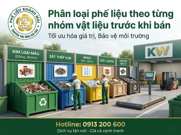 Phân loại phế liệu trước khi bán để hạn chế bị ép giá