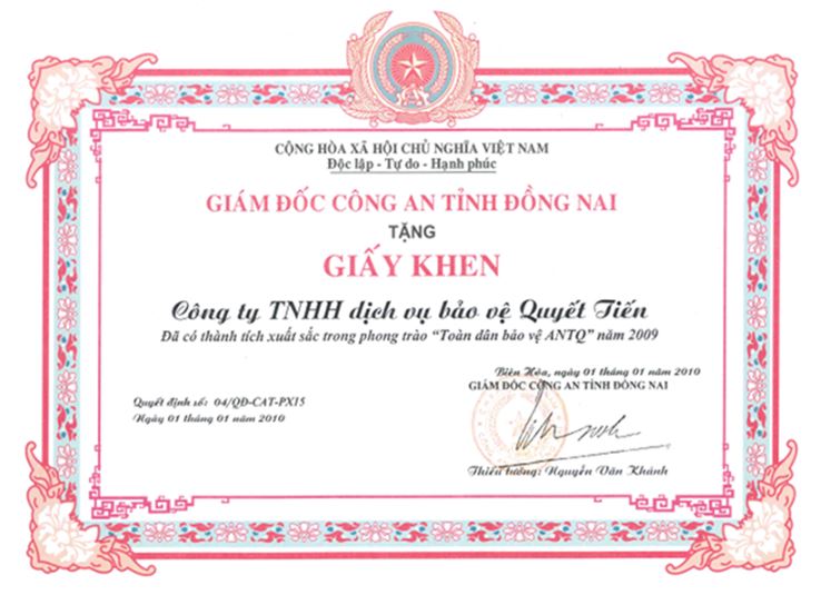 Chứng nhận