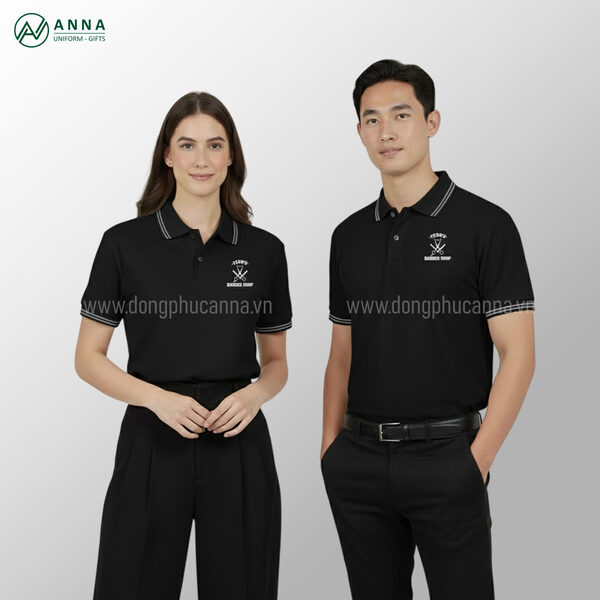 Áo polo đồng phục cắt tóc