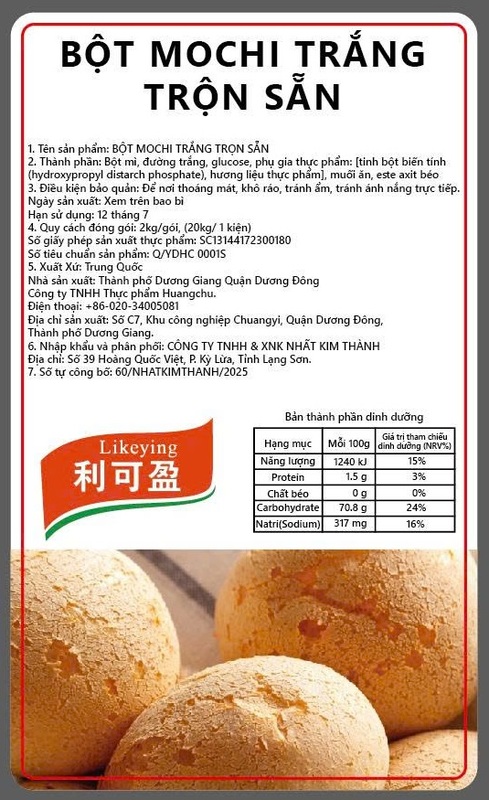 Bột Mochi trắng trộn sẵn