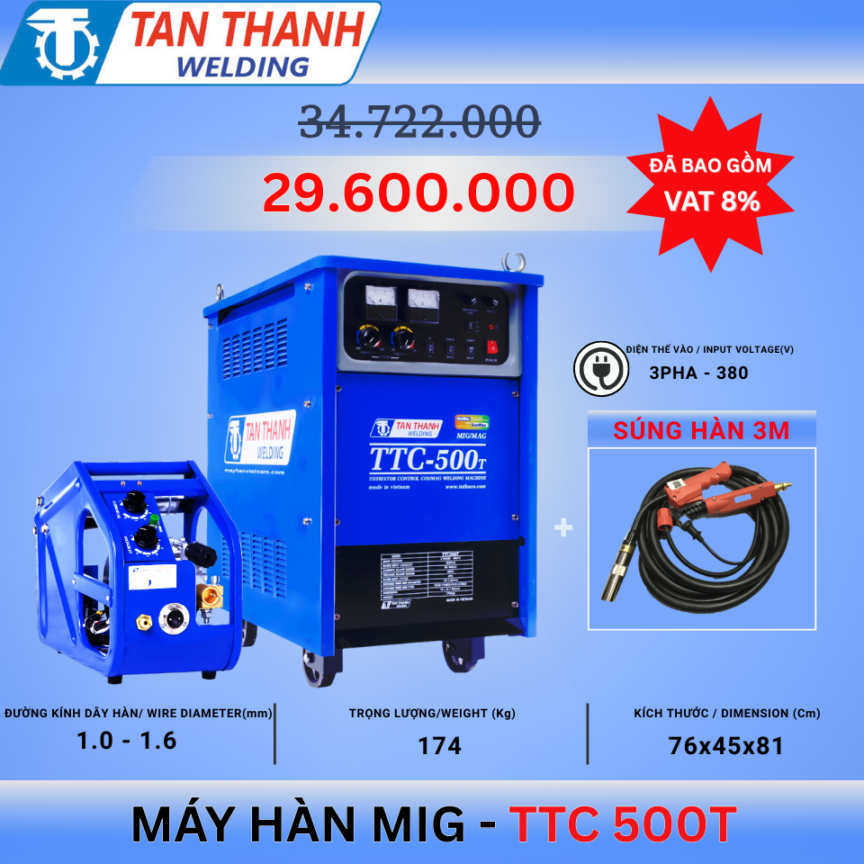 Máy hàn MIG Thyristor TTC500T