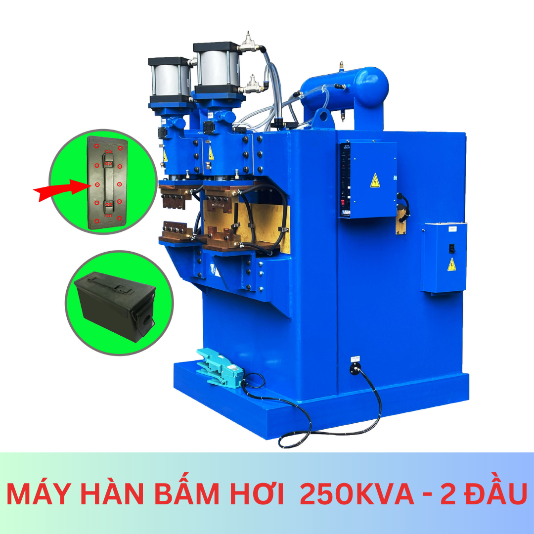 Máy hàn bấm hơi 250KVA - 2 đầu
