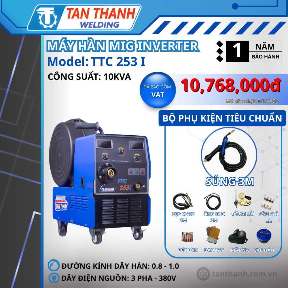 Máy hàn MIG TTC253I Inverter